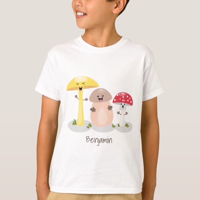 Camiseta Toadstool de hongos de hongo de kawaii (Anverso)