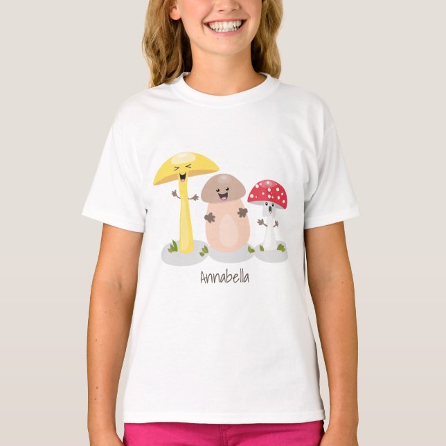 Camiseta Toadstool de hongos de hongo de kawaii (Anverso)
