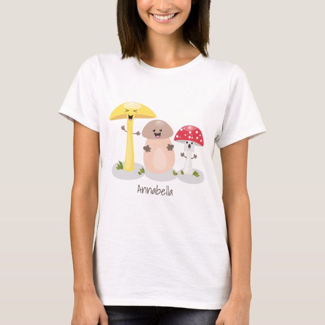 Camiseta Toadstool de hongos de hongo de kawaii (Anverso)