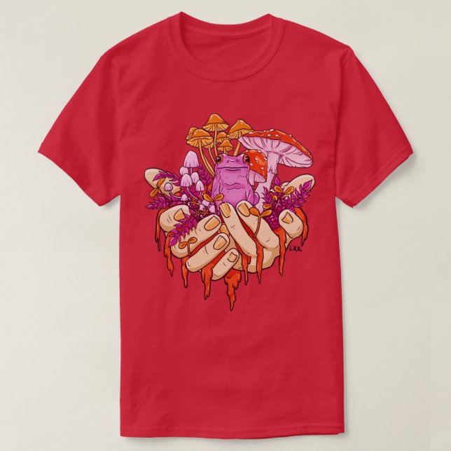 Camiseta Toadstool Sapófico Rana Sapo Sólido (Diseño del anverso)