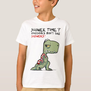 Camiseta Toalla de tiempo de ducha T-Rex Dinosaurio Diverti