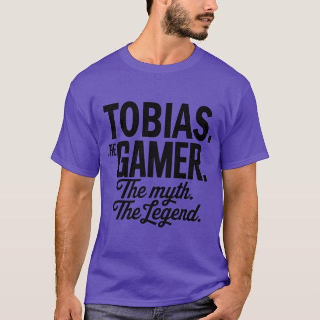 Camiseta Tobiashe Gamerhe Mythhe Legendobias Name Funny Gam (Anverso)