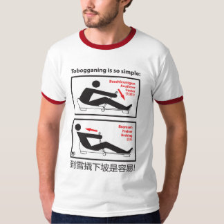 Camiseta ¡Tobogganing es tan simple!