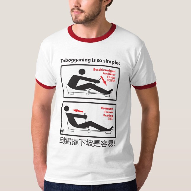 Camiseta ¡Tobogganing es tan simple! (Anverso)