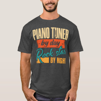 Camiseta Toca el piano de día y es estrella de rock de noch