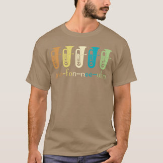 Camiseta Toca la eufonía retro Euphoniumist Brass Horn Mar