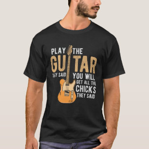 Camiseta Toca la guitarra acústica para un músico guitarris