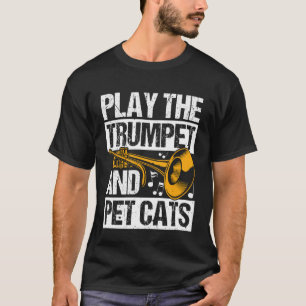Camiseta TOCA LA Trompeta Y ACARICIA GATOS Trompeta Gato L