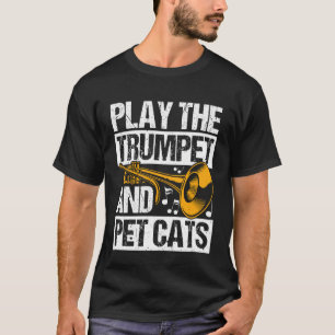 Camiseta TOCA LA Trompeta Y ACARICIA GATOS Trompeta Gato L