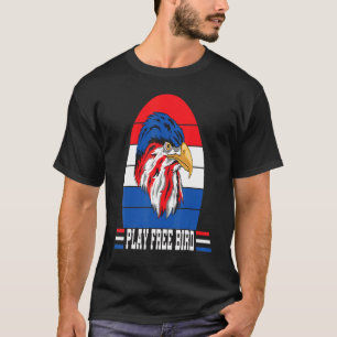 Camiseta Toca Pájaro Libre Águila Calva Patriótica 4 de Jul