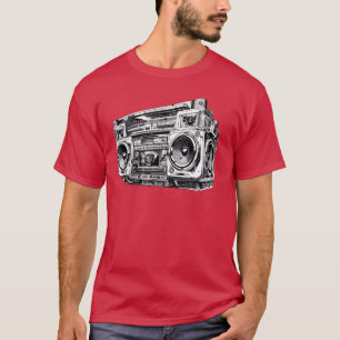 Camiseta Tocadiscos de barrio Hip Hop 80s 90s Rap de pandil