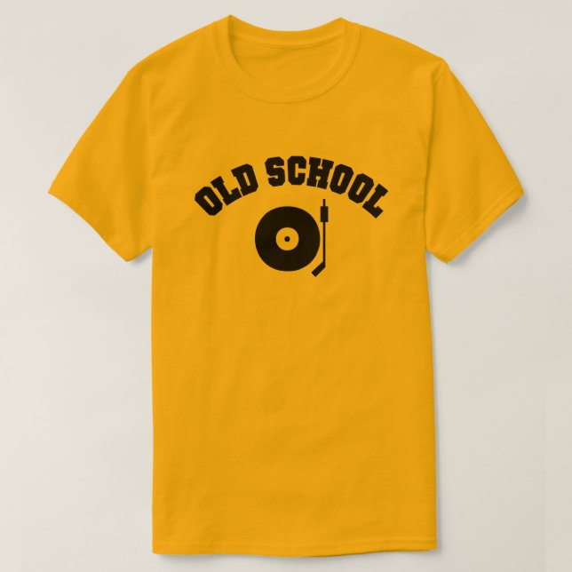 Camiseta Tocadiscos de DJ de Vieja Escuela (Diseño del anverso)