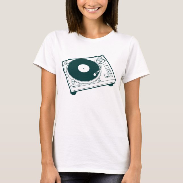 Camiseta Tocadiscos de Vinilo Antiguo (Anverso)