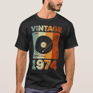 Camiseta Tocadiscos de vinilo Vintage 1974 50 años Boys
