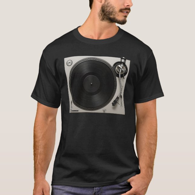 Camiseta Tocadiscos Gramófono Vinilo Toca Discos (Anverso)