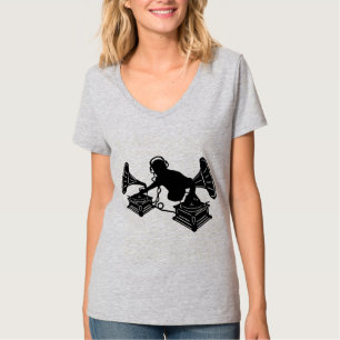 Camiseta Tocadiscos Music - DJ & Retro vinilo Headphones