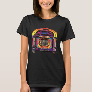 Camiseta Tocadiscos Retro Antiguo Estilo Años 80 Karaoke