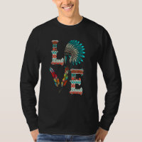 Tocado de plumas de nativo americano indio LOVE