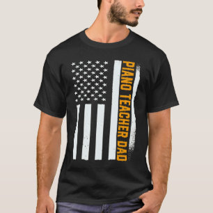 Camiseta Tocador de piano patriótico Pianista Profesor de p
