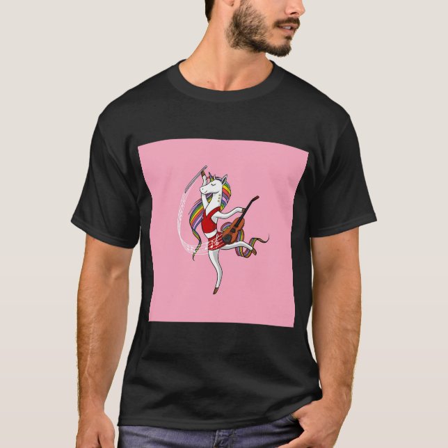 Camiseta Tocador de violín unicornio (Anverso)