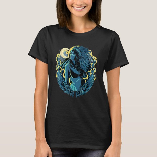 Camiseta Tocados de plumas de indios nativos americanos ind (Anverso)