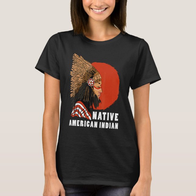 Camiseta Tocados indígenas indios nativos americanos indios (Anverso)