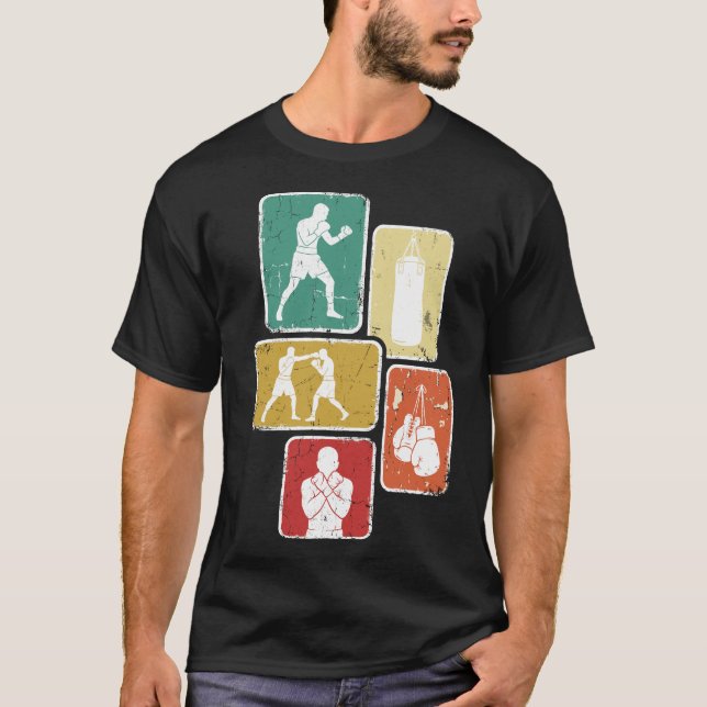 Camiseta Tócame y tu primera lección de boxeo es gratis div (Anverso)