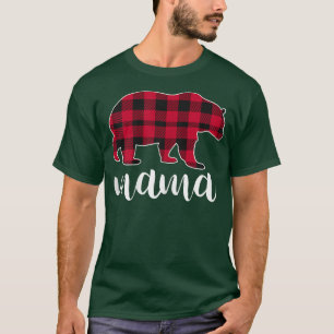 Camiseta Tocan Búfalo Rojo De Pajama Para Mujeres Mama Bear