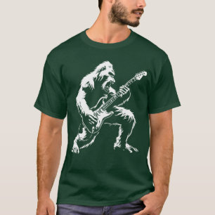 Camiseta Tocando banda de música rock de guitarra Sasquatch