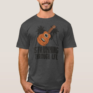 Camiseta Tocando la Vida Guitarra Uke Música de Hawái