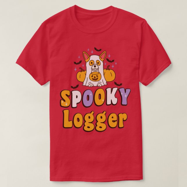 Camiseta Tocante leñador Halloween Costume Perro (Diseño del anverso)