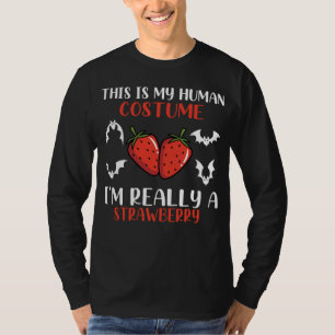 Camiseta Tocante ropa de fresa de Halloween con murciélagos