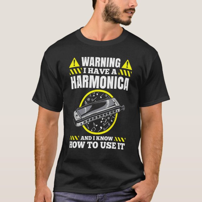 Camiseta Tocar armónica para armónica jugador armónica T (Anverso)