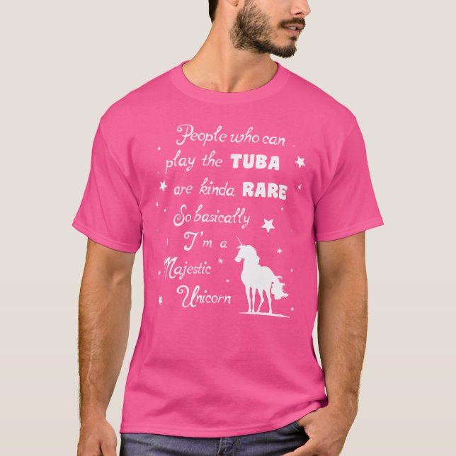 Camiseta Tocar la tuba básicamente significa que SOY un uni (Anverso)
