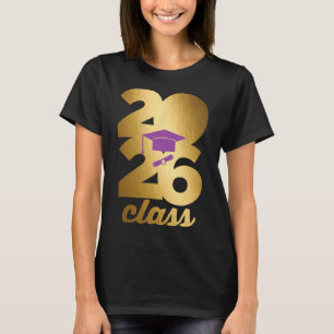 Camiseta Tocas con Números Dorados de Graduación de la Prom