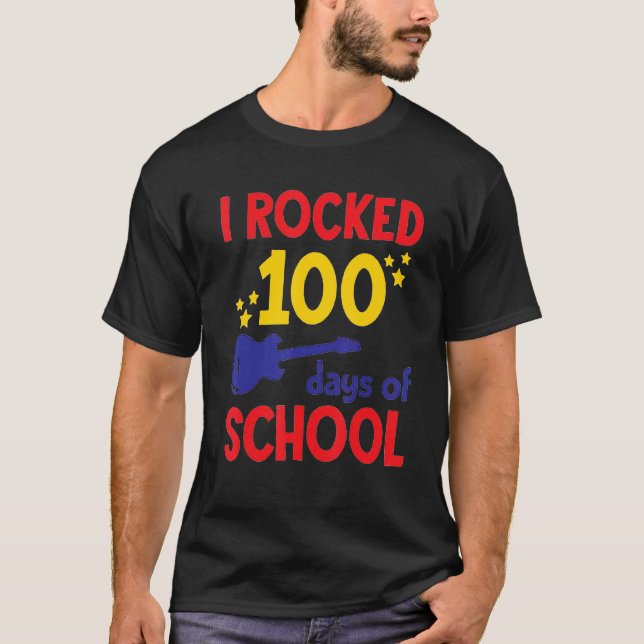 Camiseta Tocé 100 Días De Música De Guitarra En La Escuela  (Anverso)