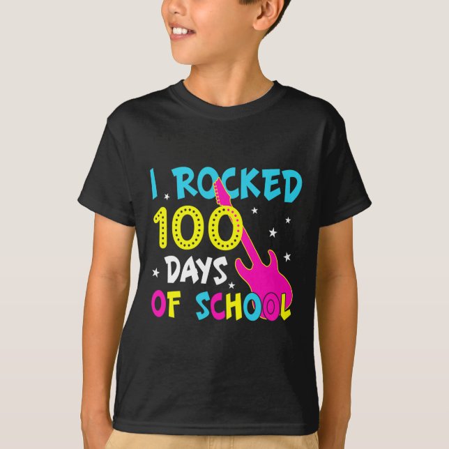 Camiseta Tocé 100 Días De Música De Guitarra En La Escuela  (Anverso)