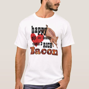 Camiseta Tocino de cerdos criados en pastizales Cerdo lindo