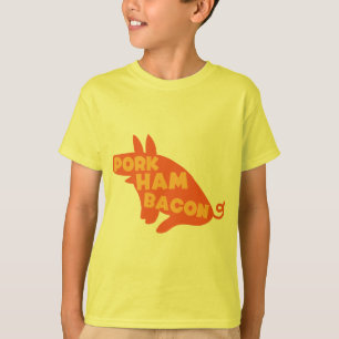 Camiseta tocino del jamón del cerdo