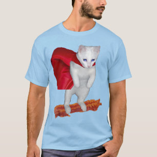 Camiseta Tocino del montar a caballo del gato con el cabo