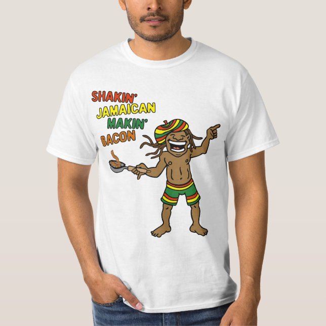 Camiseta Tocino jamaicano de Shakin Makin (Anverso)