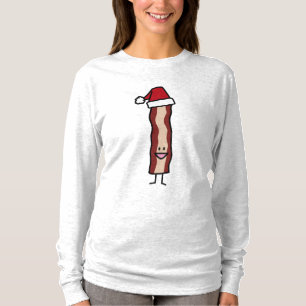 Camiseta Tocino navidad de un gorra de Santa que lleva