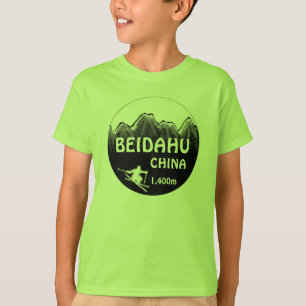 Camiseta Toco del logo para esquiar de los niños verdes de