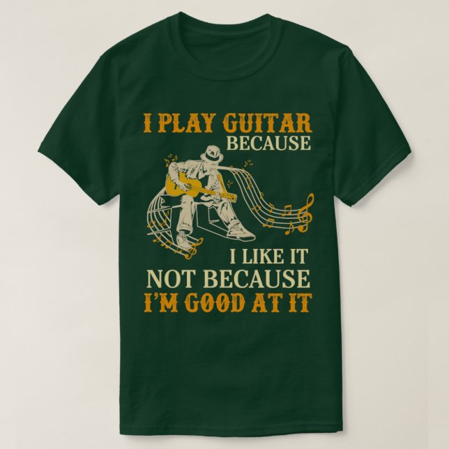Camiseta Toco guitarra porque me gusta no porque me gusta (Diseño del anverso)