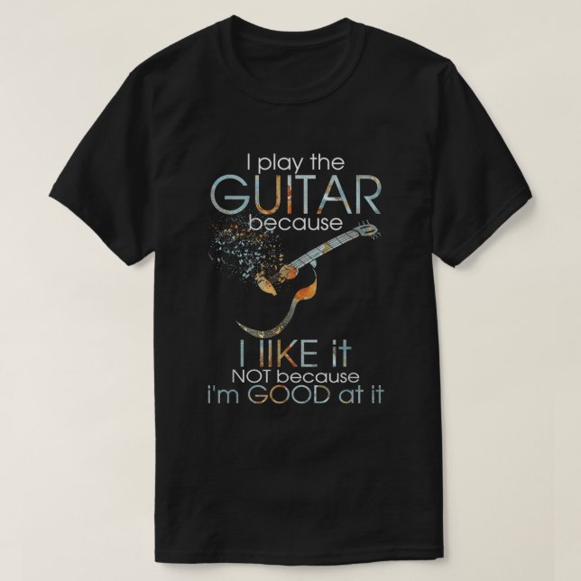 Camiseta Toco guitarra porque me gusta no porque me voy (Diseño del anverso)