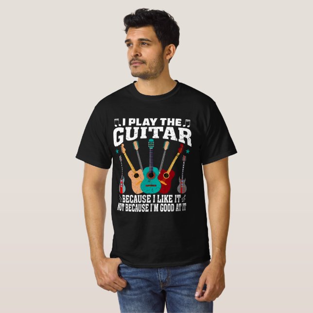 Camiseta Toco La Guitarra Graciosa Música De Guitarra Camis (Anverso completo)