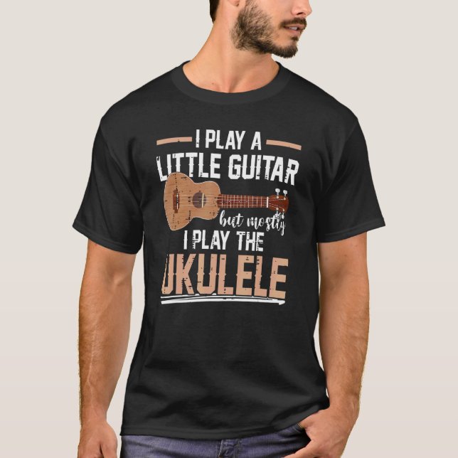 Camiseta Toco Un Poco De Guitarra Pero Principalmente Toco  (Anverso)