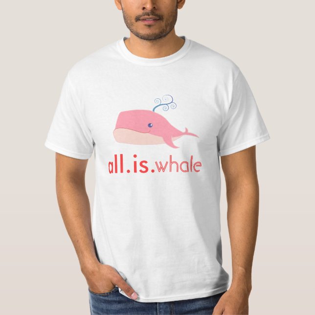 Camiseta Toda es ballena (rosa, los hombres) (Anverso)