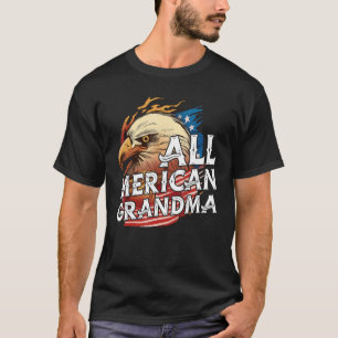 Camiseta Toda La Abuela Americana 4 De Julio Día Águila Ban
