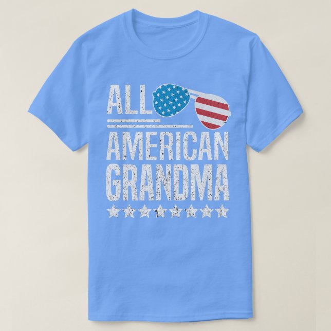 Camiseta Toda La Abuela Americana 4 De Julio Estados Unidos (Diseño del anverso)